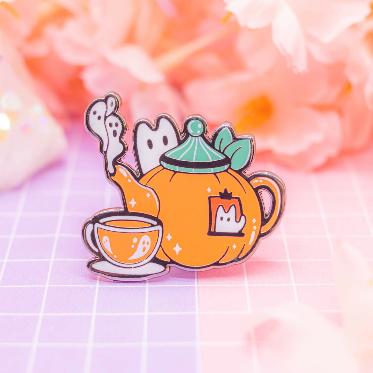 Enamel Pin - Pumpkin Teapot