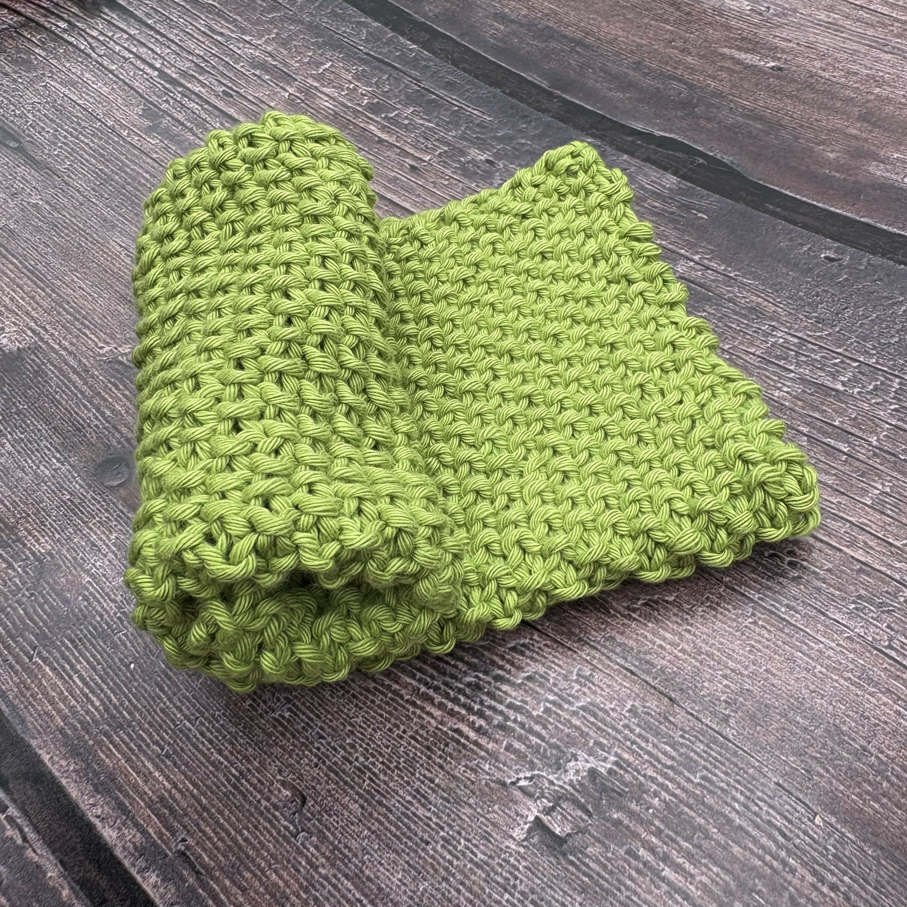 Hand Knitted Cotton Wash Cloth