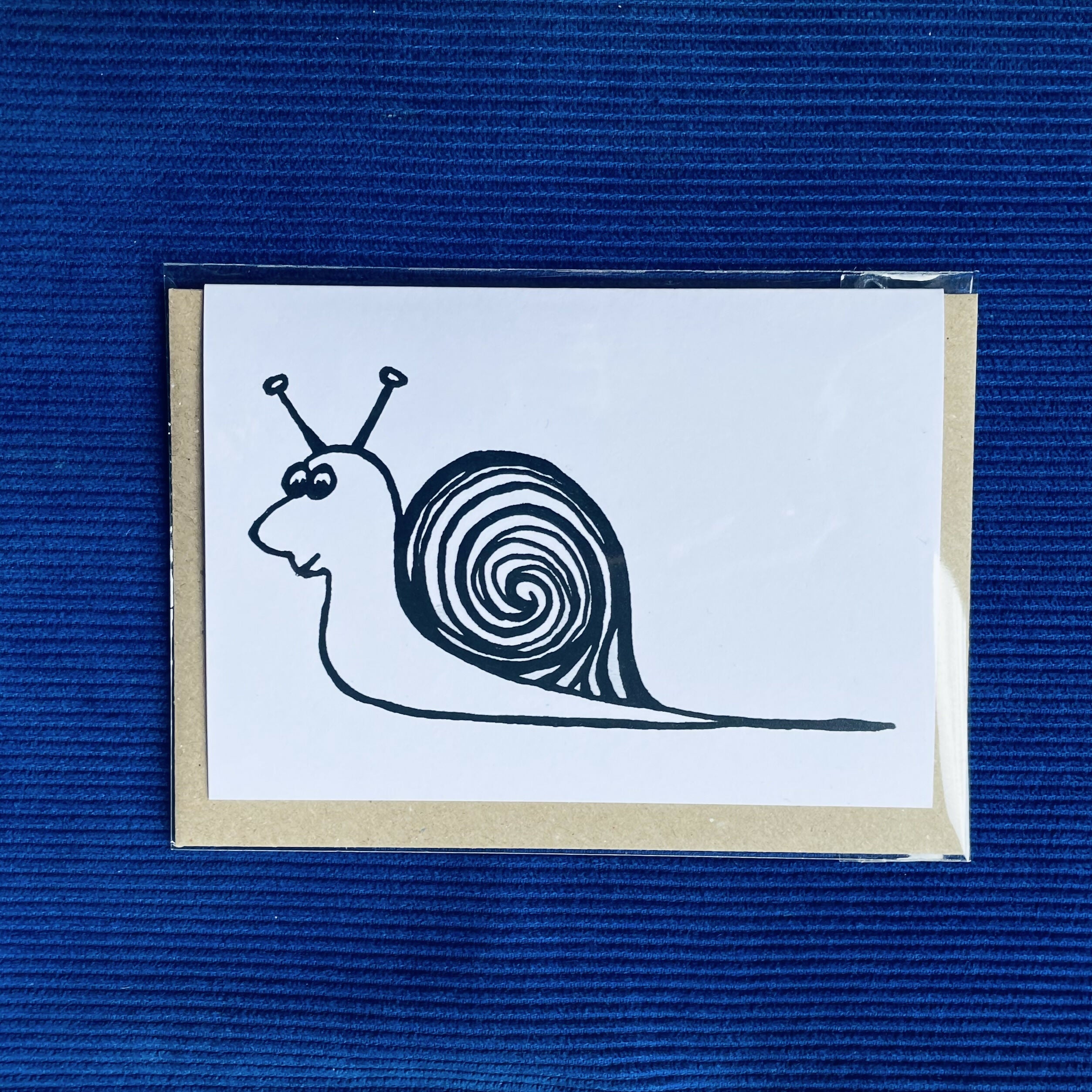 Snail Card – Pen And Ink Design