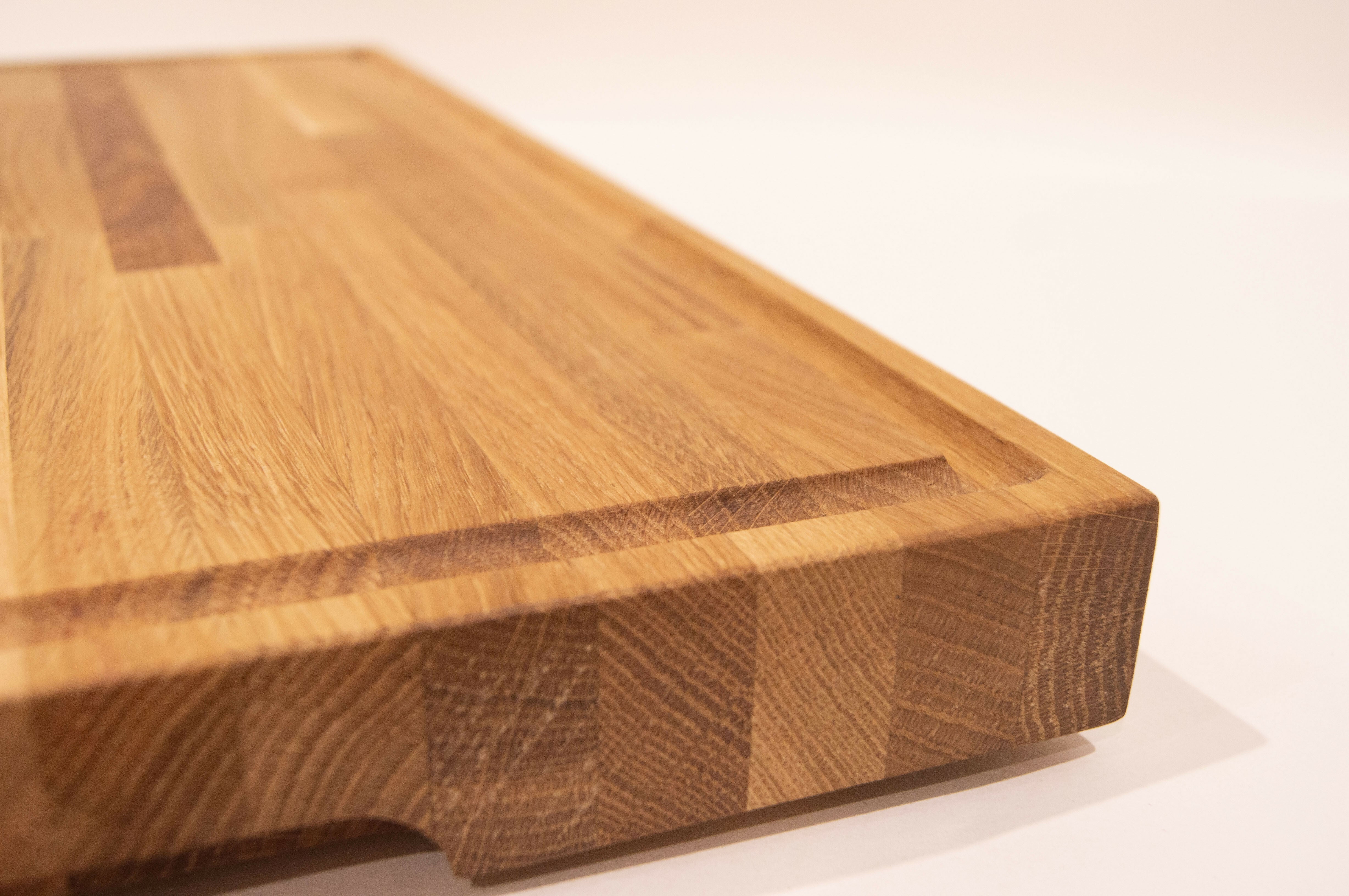 Large Edge-Grain Oak Chopping Board
