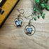 Lovely Gold Plated Dalmatian Jasper Star Earrings
