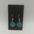 Jade Green Enamel Circle Earrings