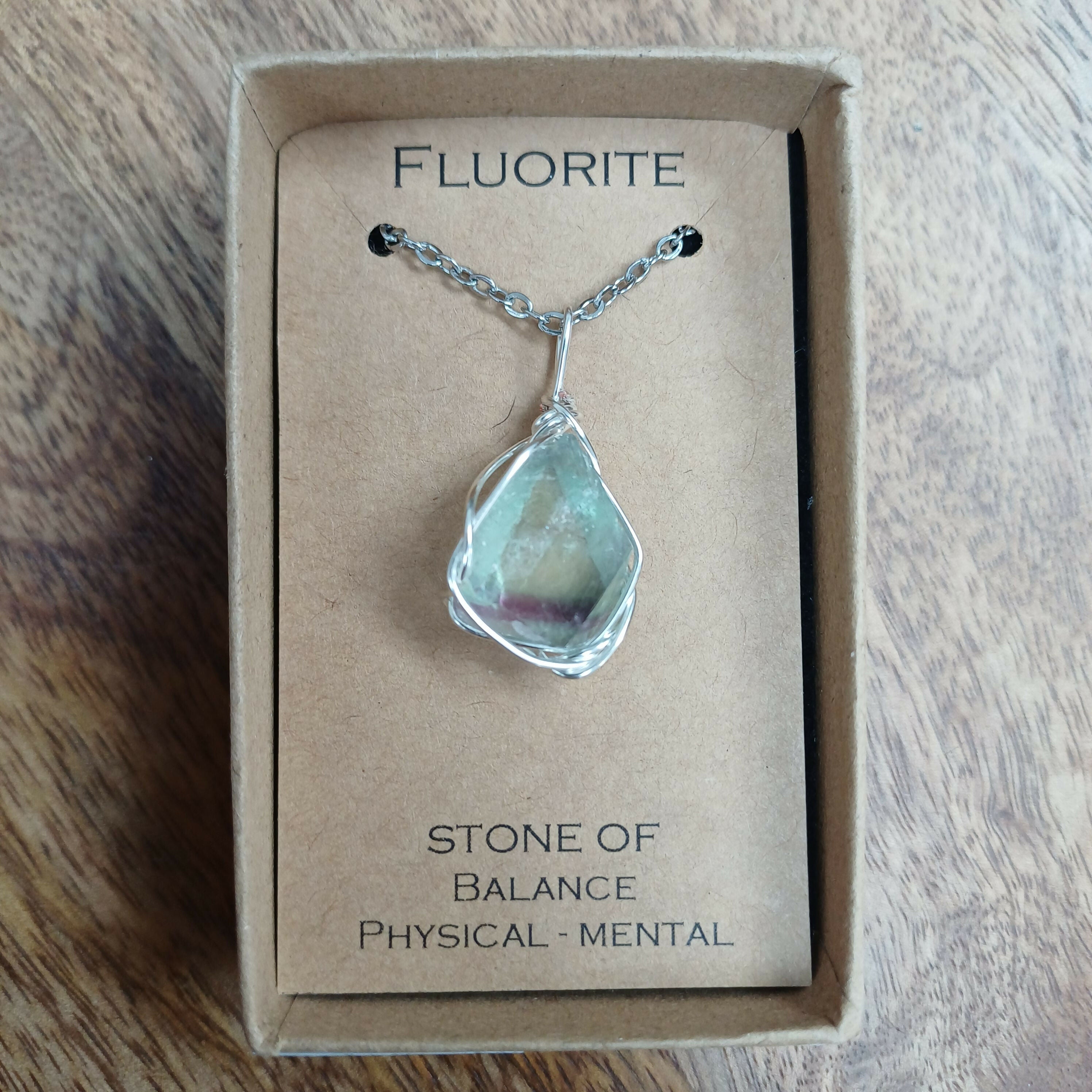 Fluorite Wire Wrapped Pendant