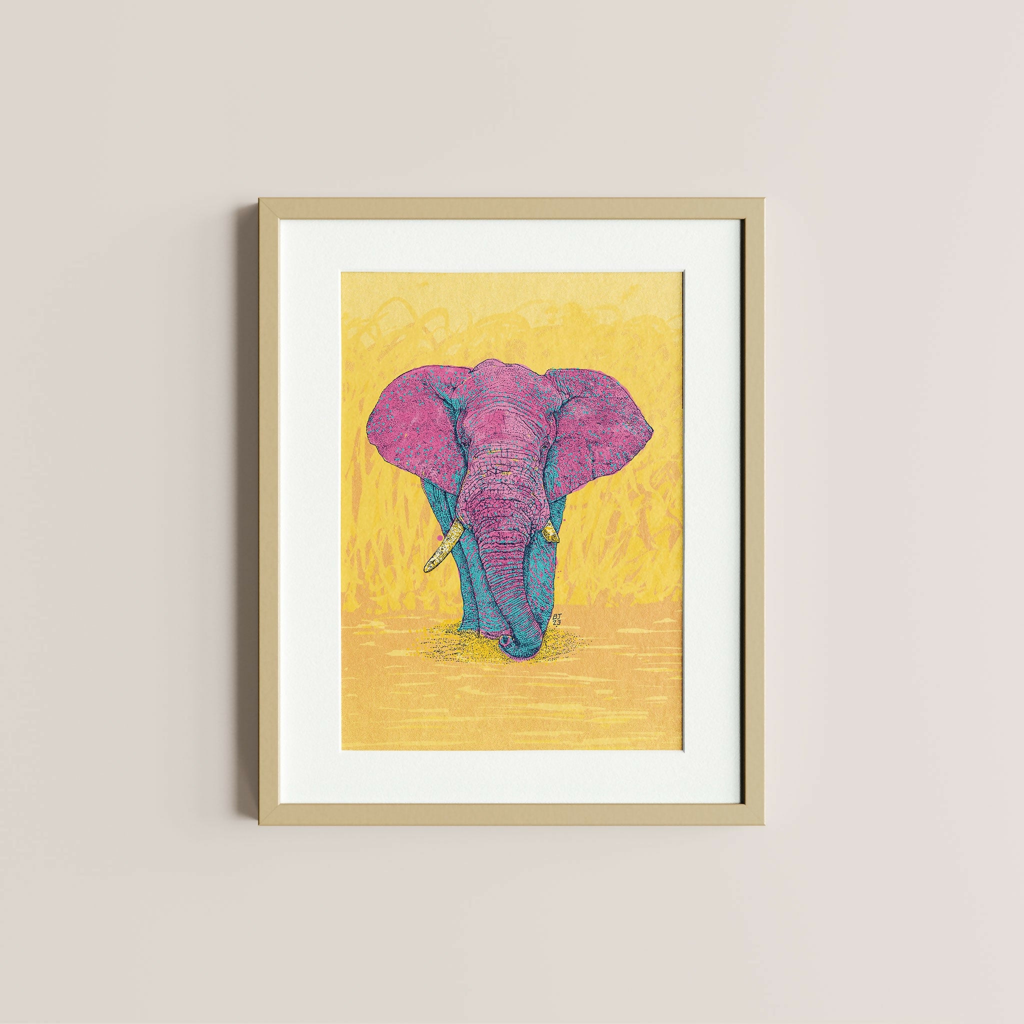 Elephant Art Print – Safari Animal Wall Art