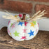 Fleece Celebration Pumpkin With Colourful Stars, Cute Pumpkin Decoration for Halloween, Birthday Gift
