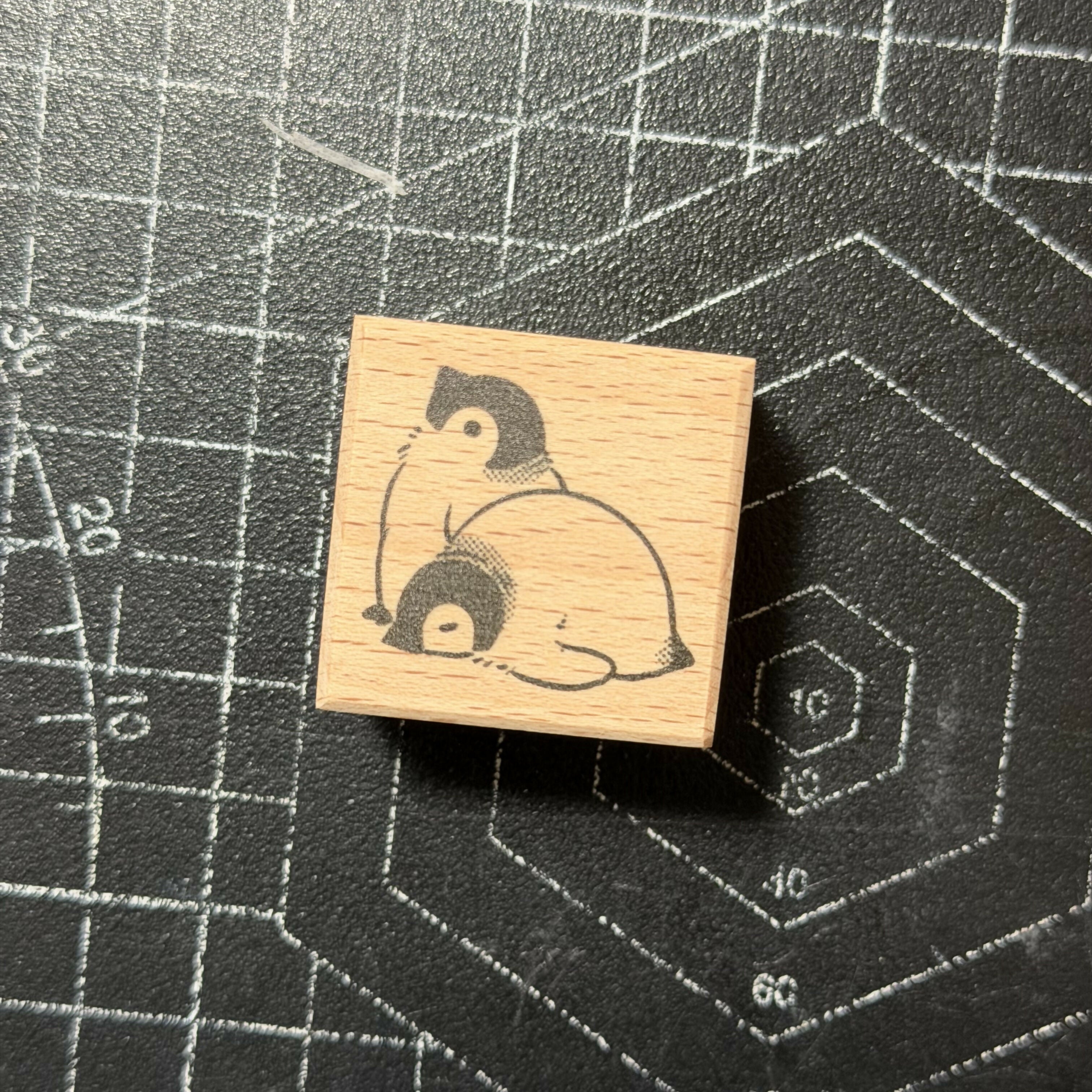 Wooden Stamp – Puffin, Seagull, Penguin 3 × 3 cm