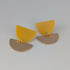 Sunny Yellow Tulip Geometric Earrings in Gold or Silver