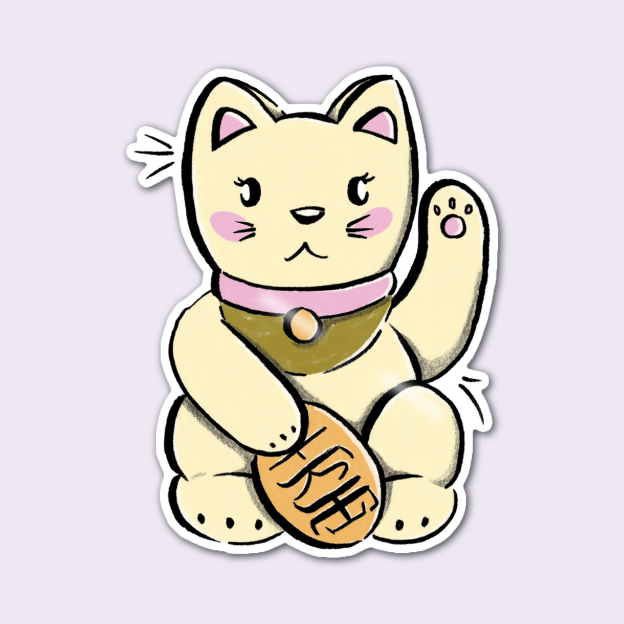 Lucky Cat Vinyl Sticker