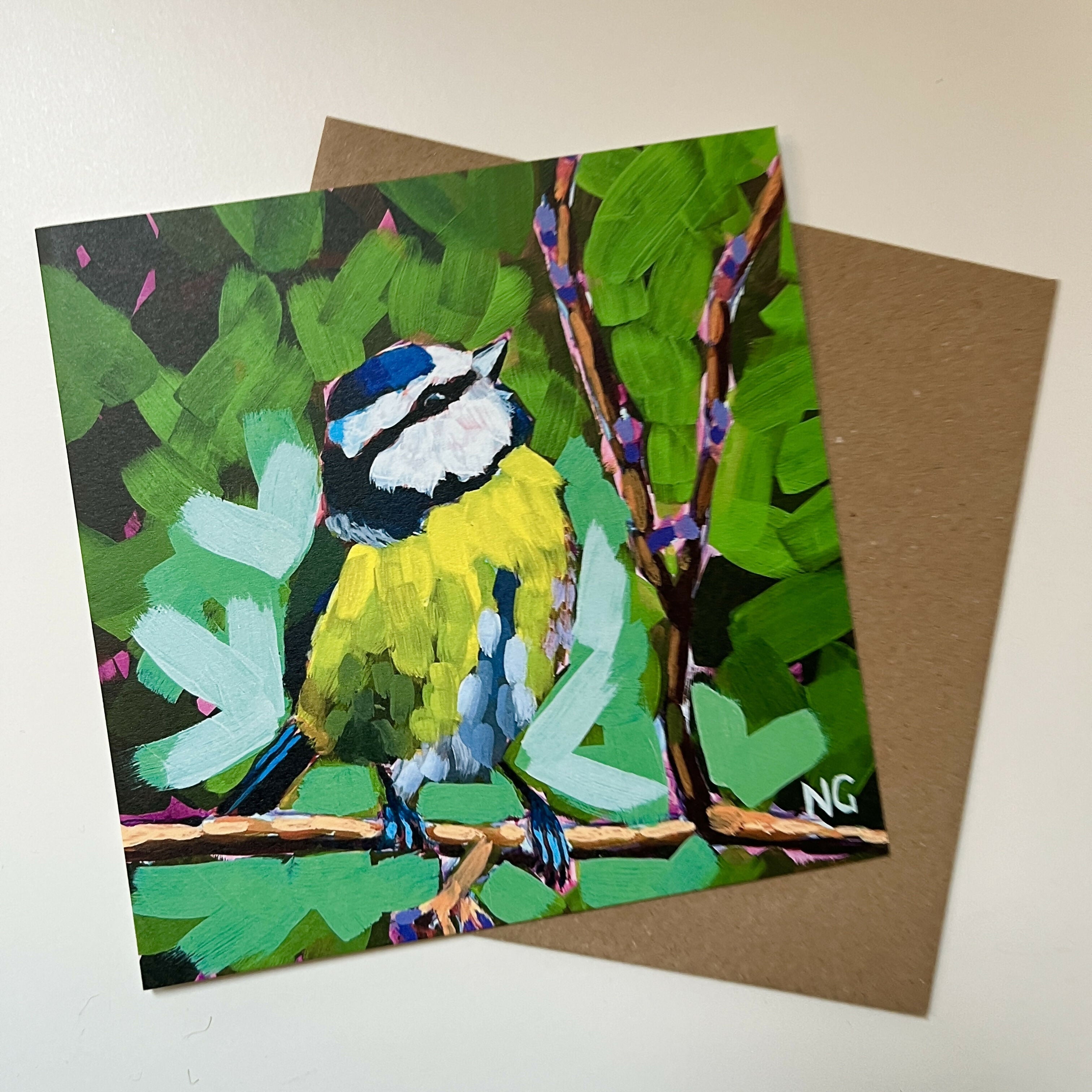 Blue Tit Greetings Card