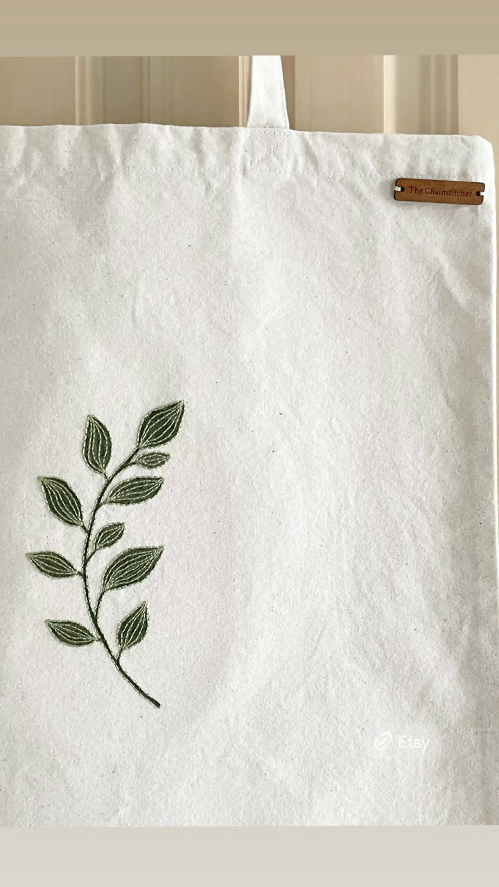 Painted Leaves Tote