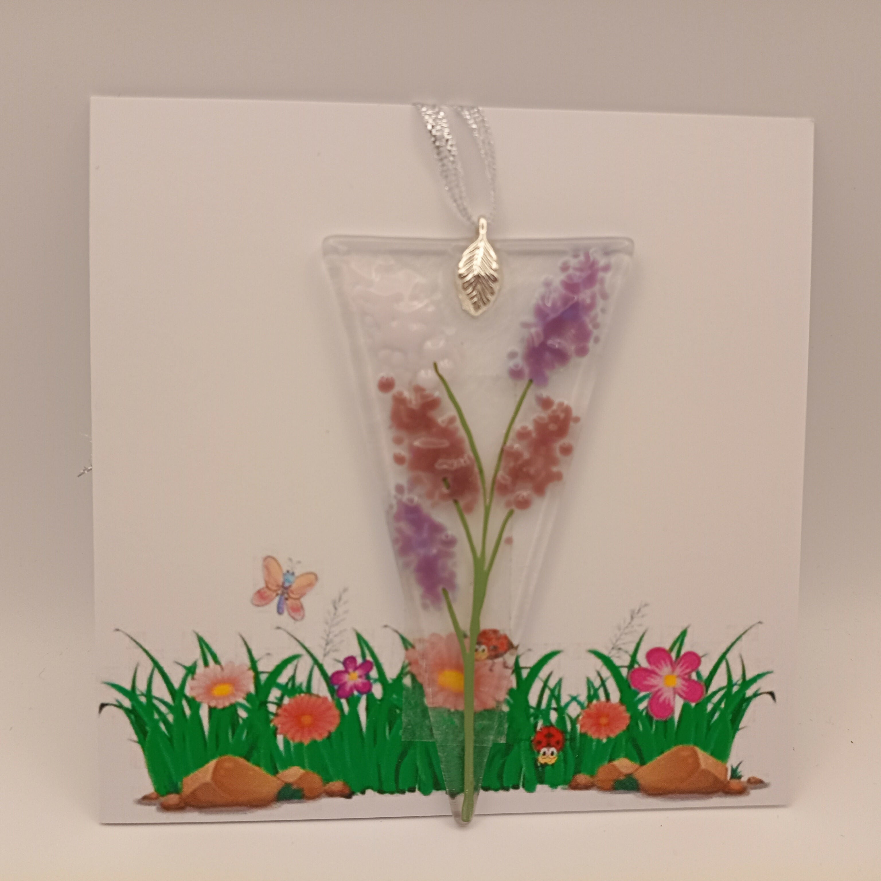 Fused Glass Flower Card