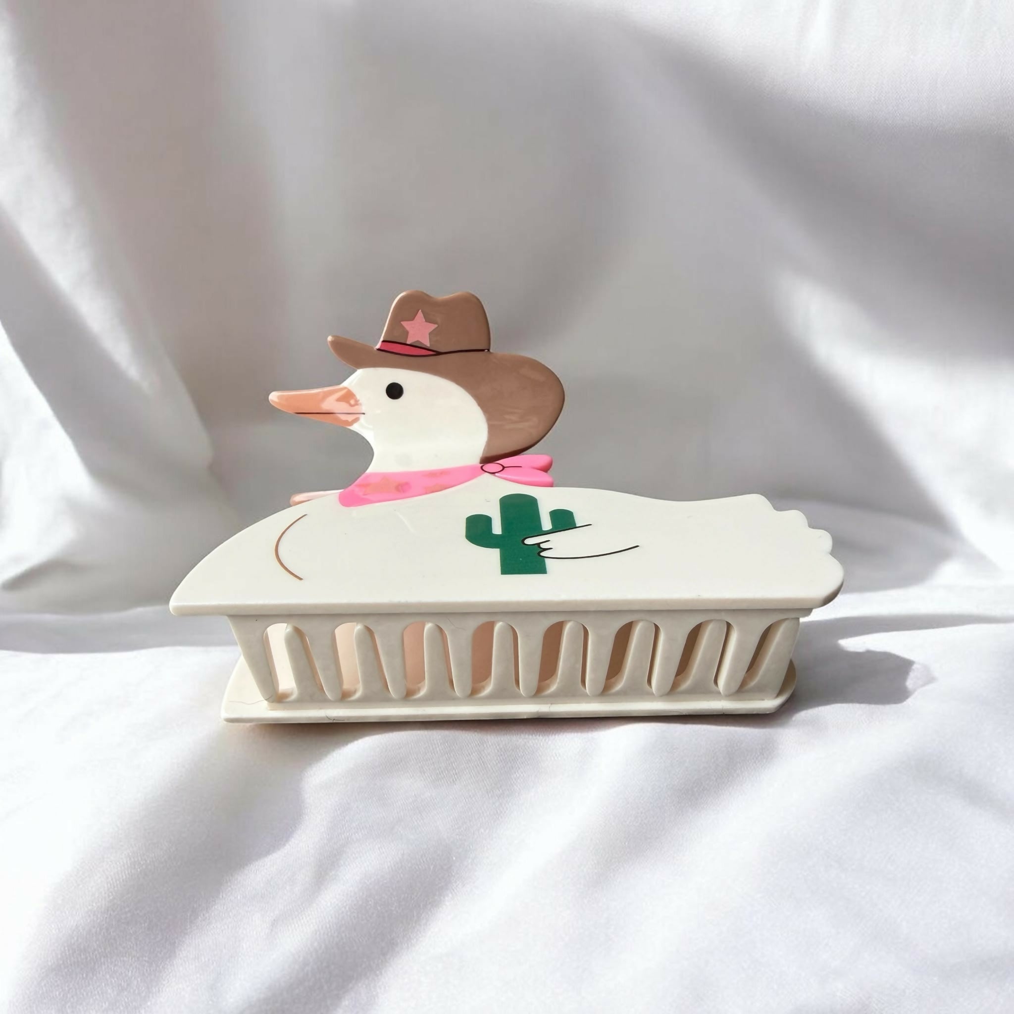 Silly Cowboy Goose - Hair Claw / Clip