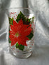 Hurricane Vase/Candle Holder - Poinsettia and Holly