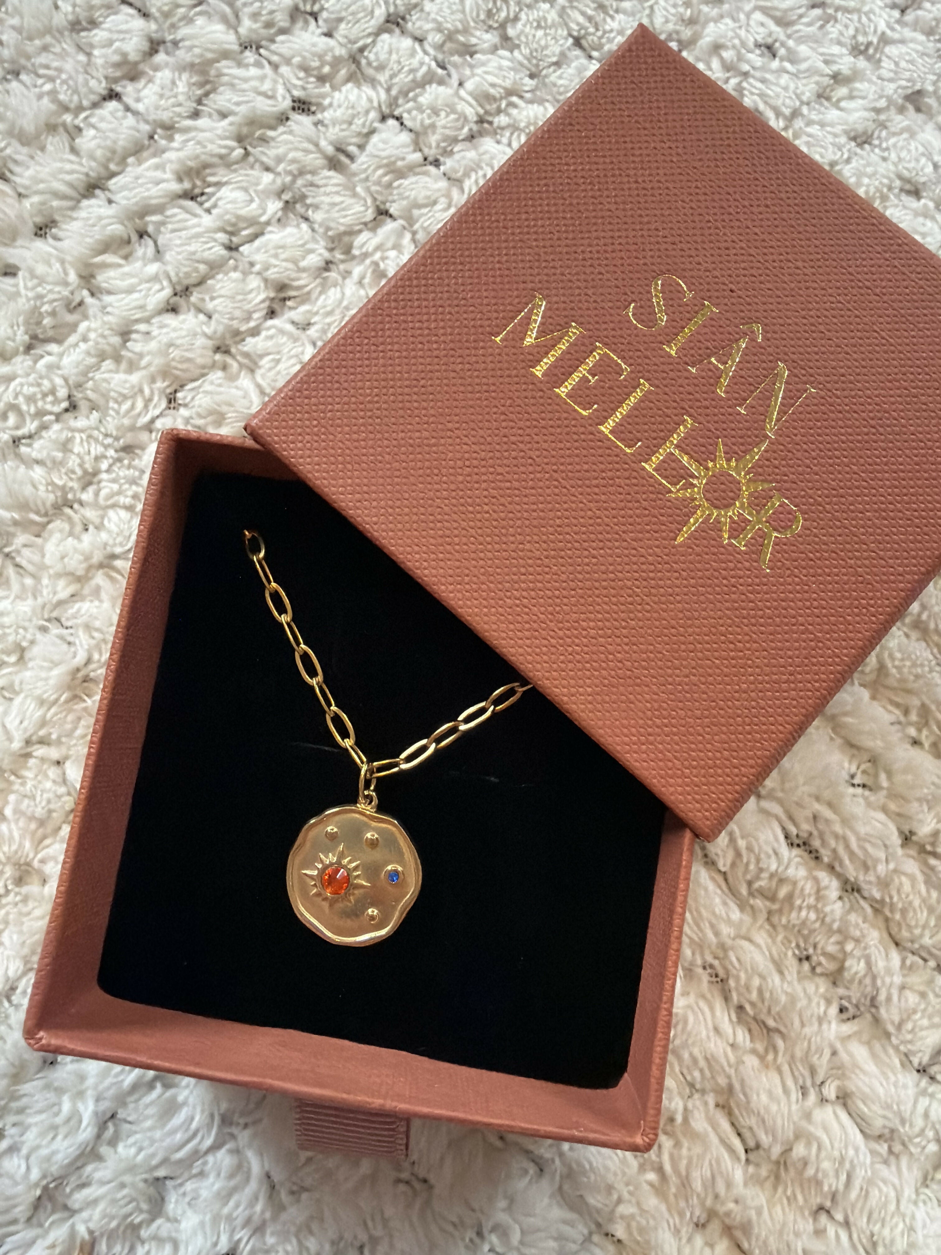 Celestial Disc Necklace Gold
