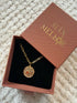 Celestial Disc Necklace Gold