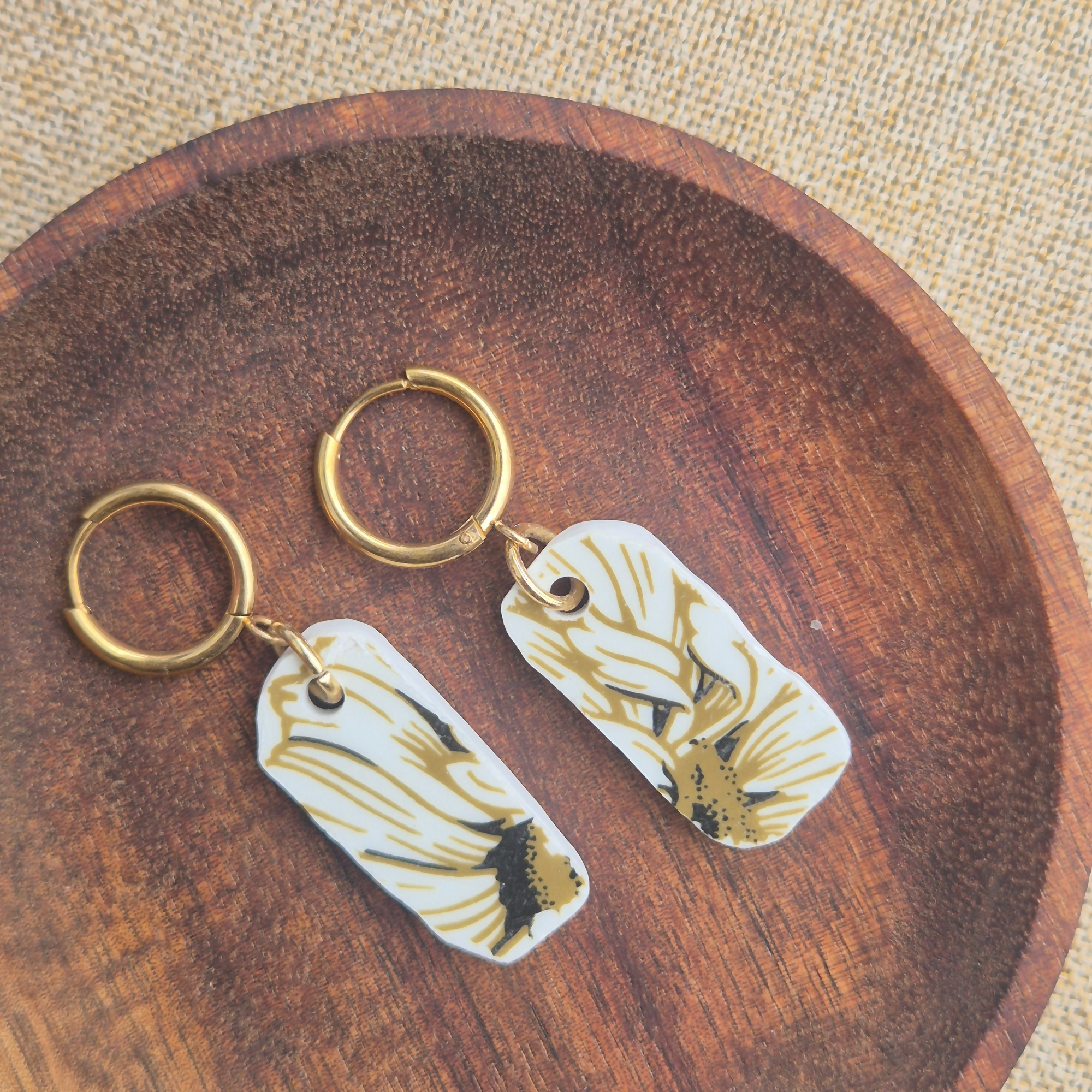 Recycled Ceramic Earring