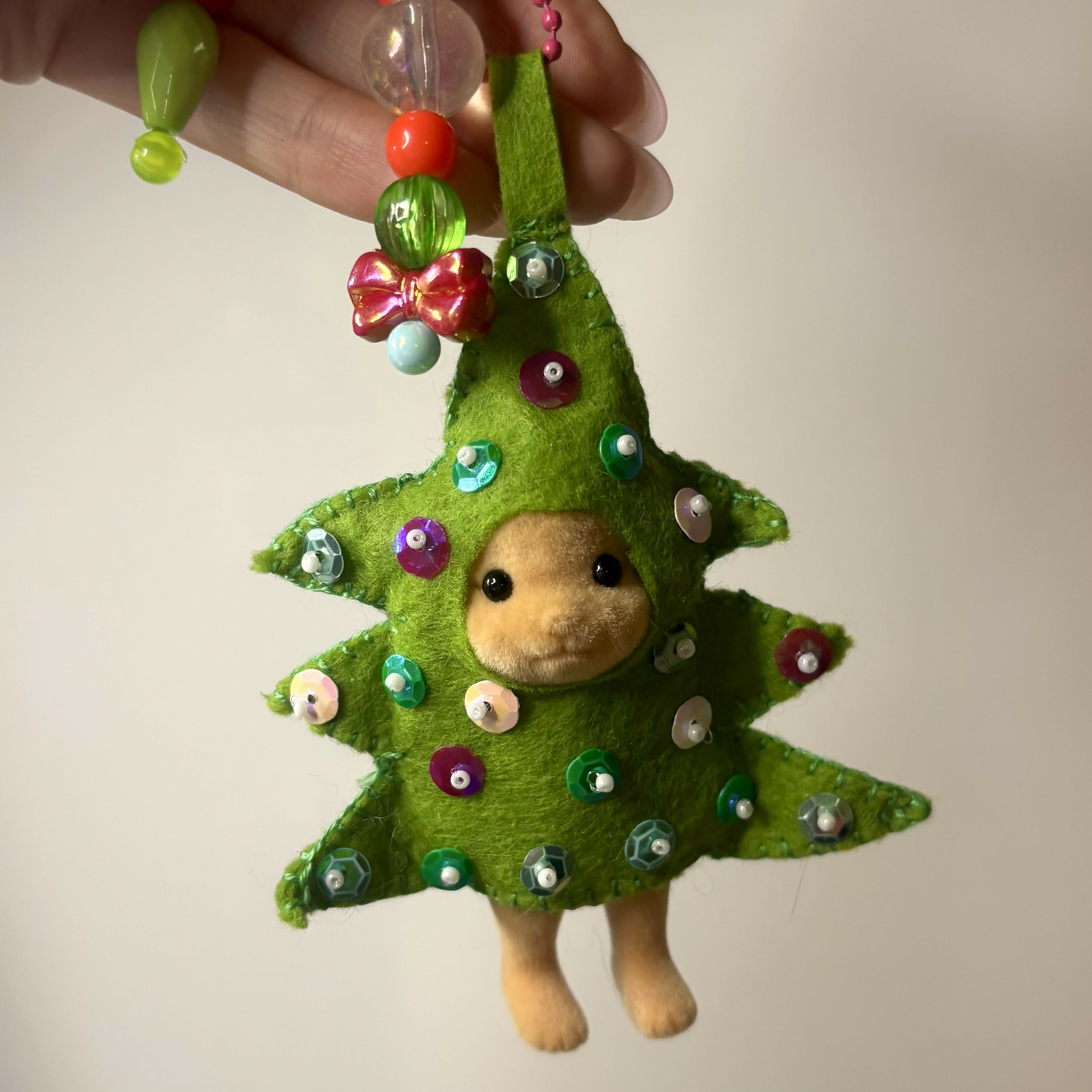 Christmas Tree Felt Keyring