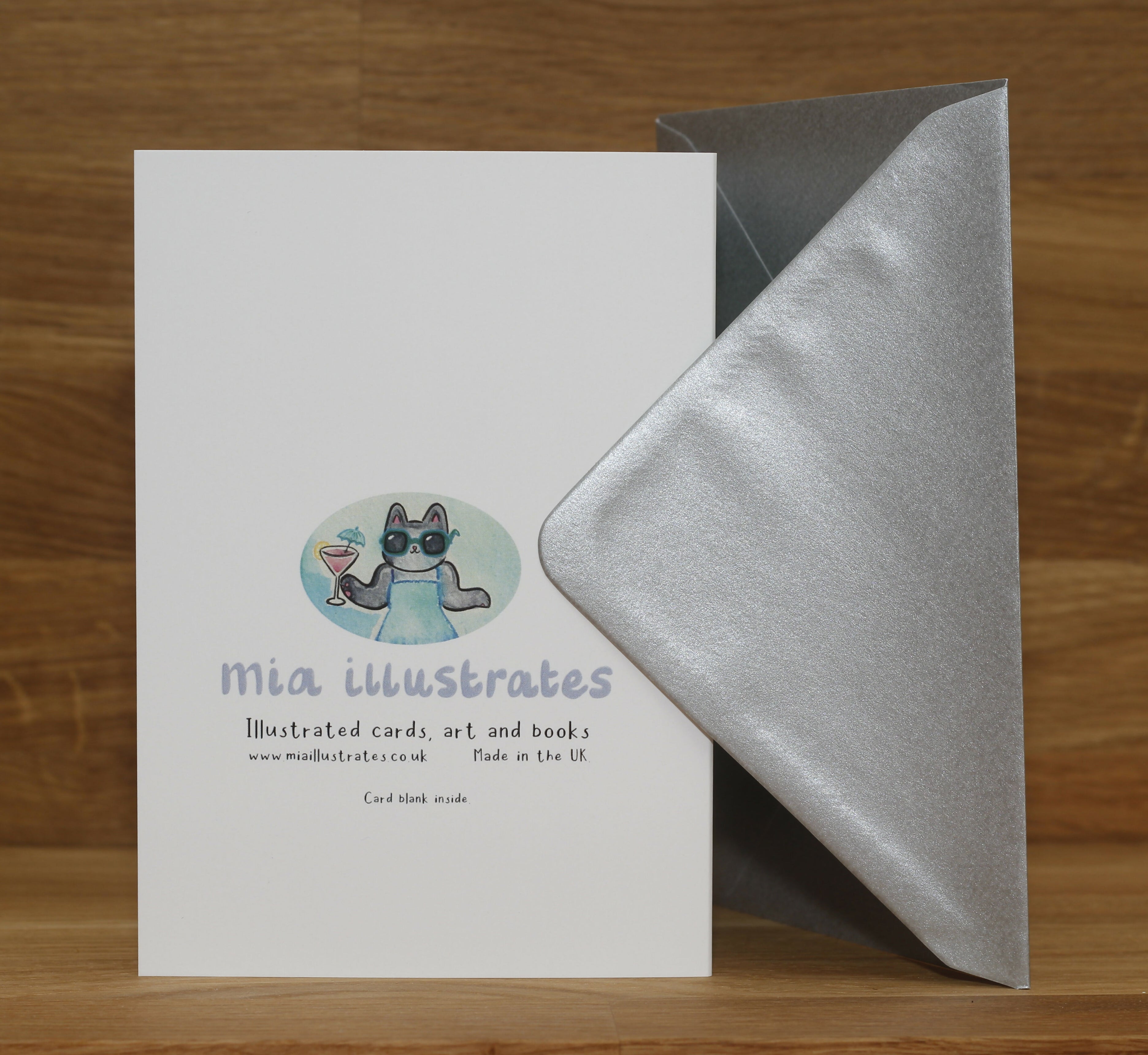 Happy Birthday Cocktail Party Cat Greeting Card