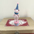 Miniature Teddy Clown Ornament (Pink)
