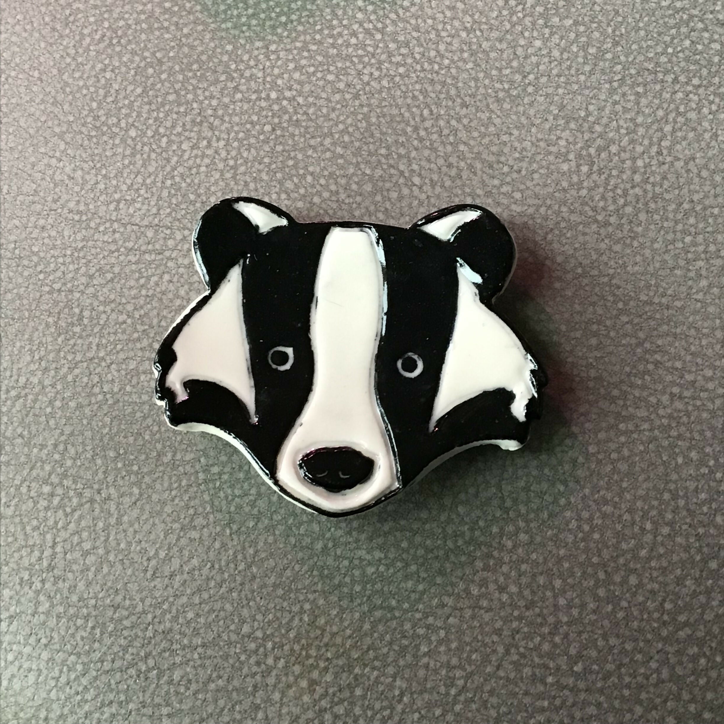 Porcelain Badger Magnet