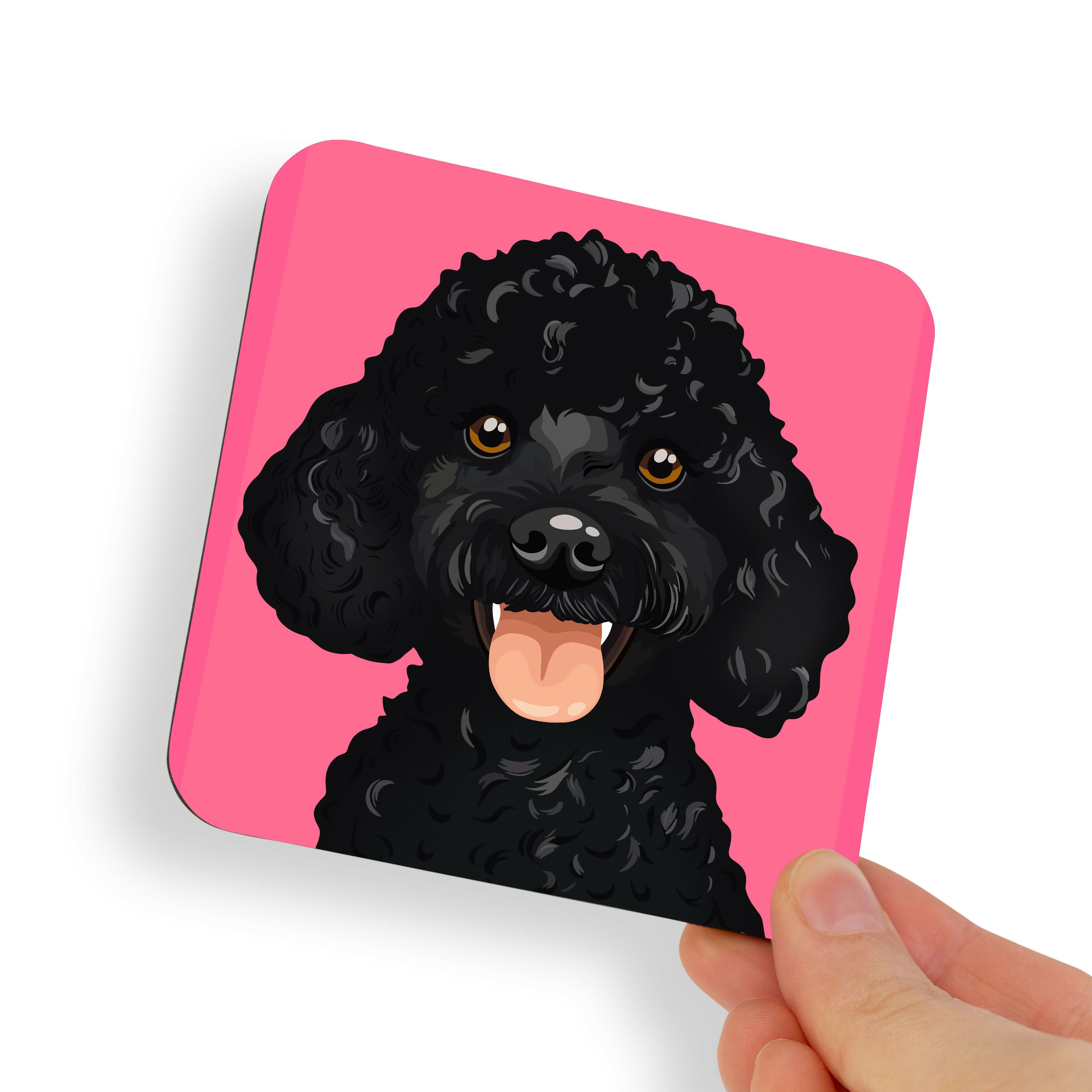 Poodle Black Dog Coaster