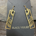 Hammered Brass Ocean Earrings