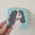 King Charles Spaniel Dark Brown and White V3 Dog Coaster