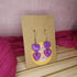 Pink Glitter Dangle Heart Polymer Clay Earrings