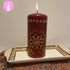 Hand Painted Candle with Mandala Pattern