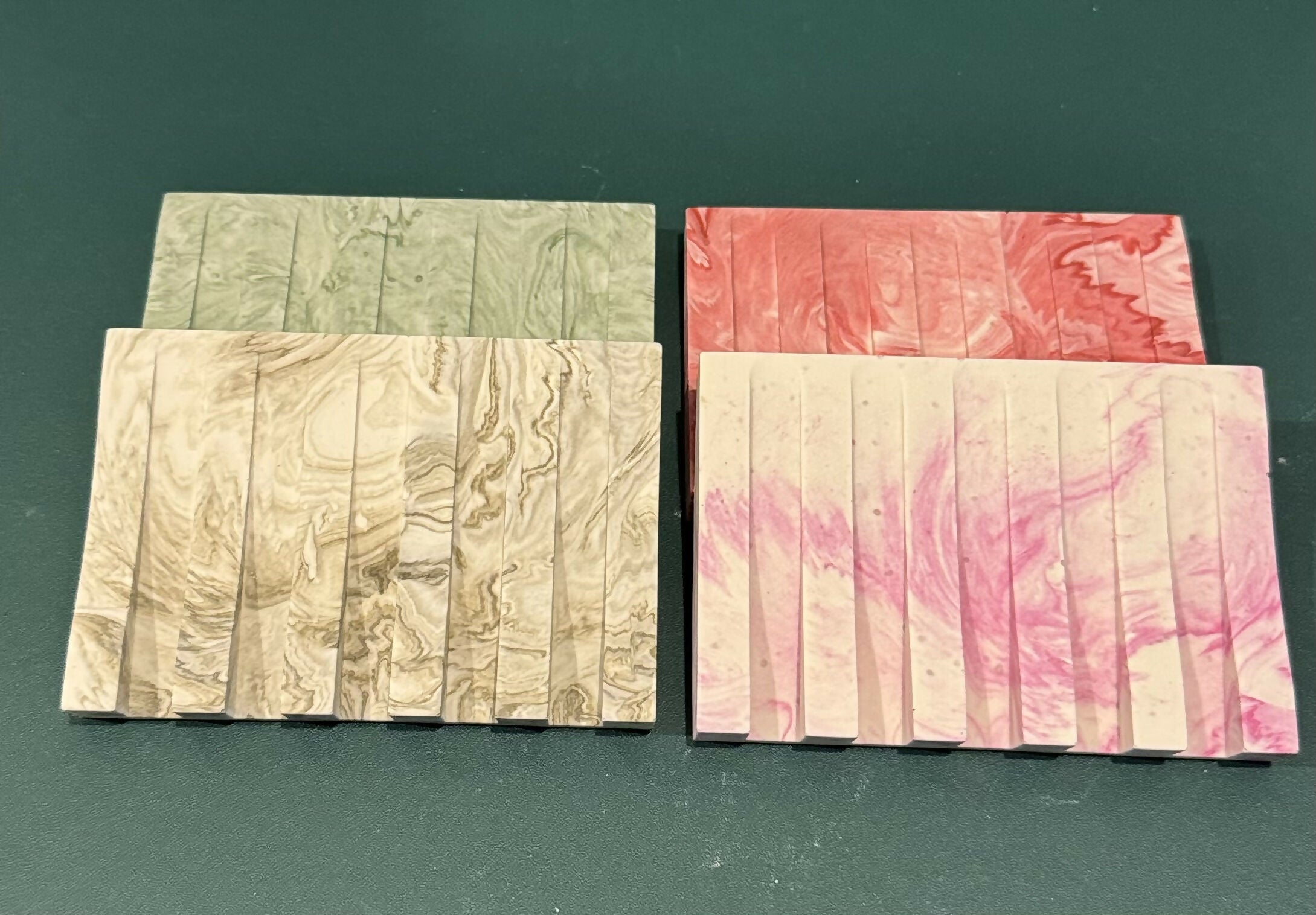 Marbled Ridged Soap Dish