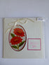 Hand Painted Glass Plaque, Suncatcher - Butterfly and Flower