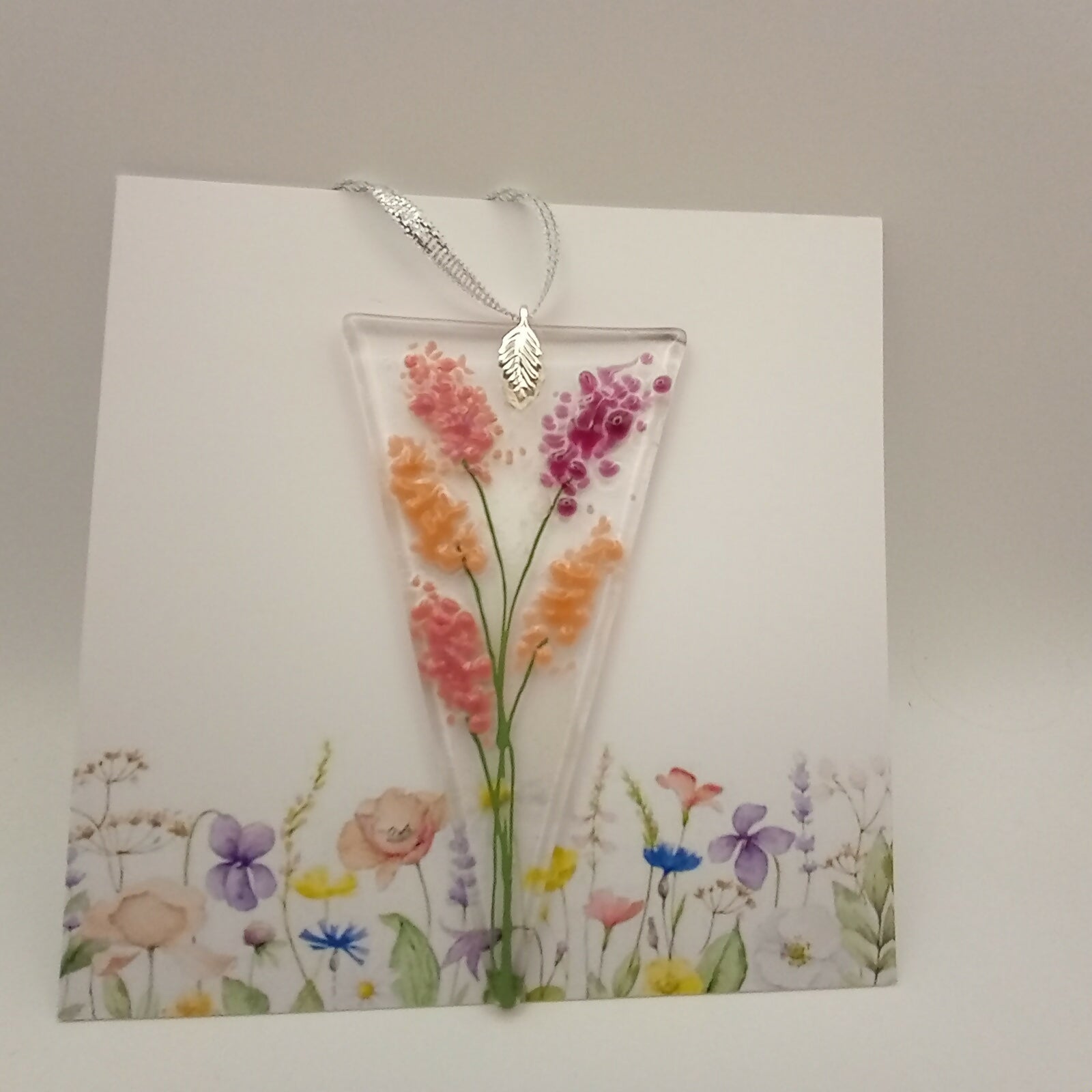 Fused Glass Flower Card