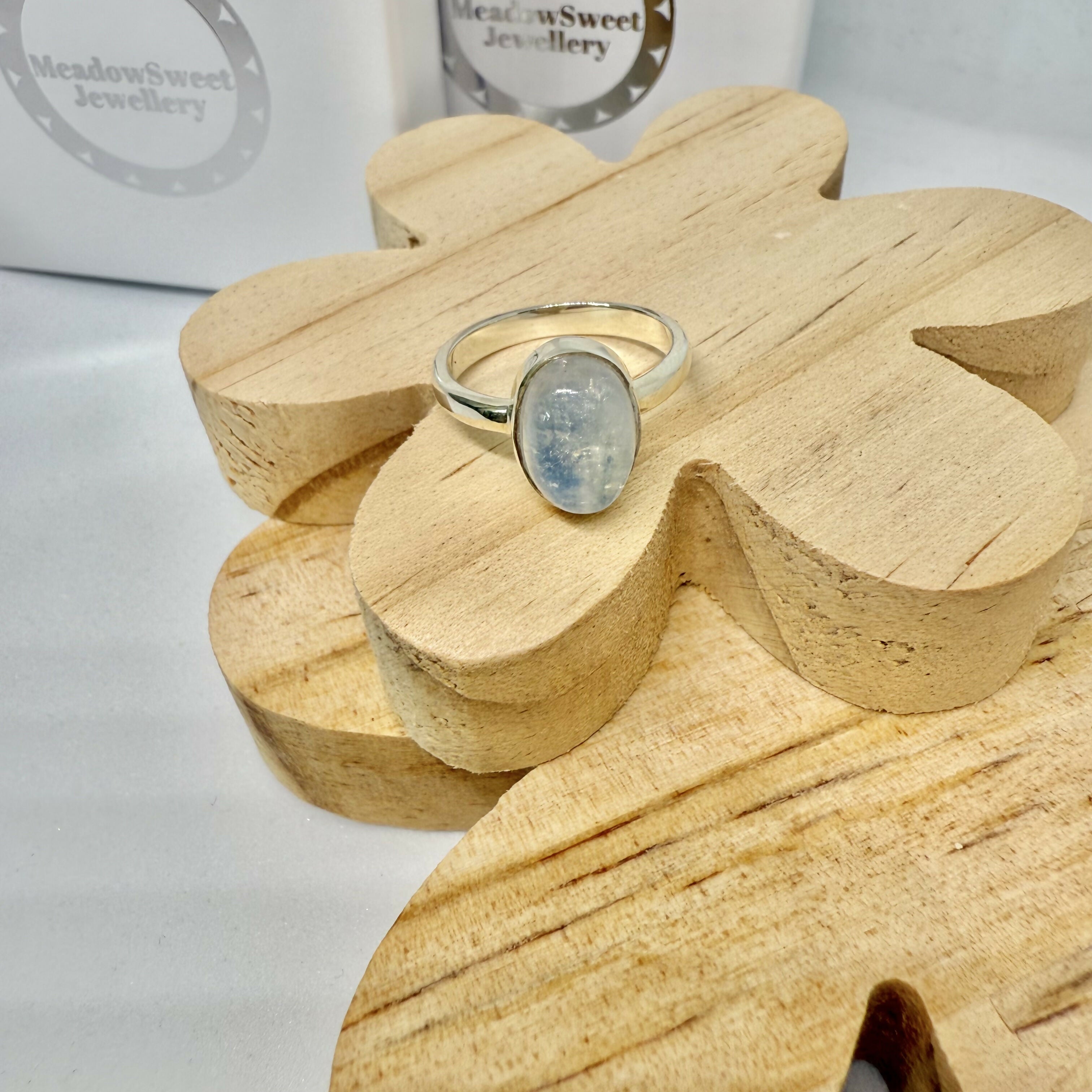 BLUE MOONSTONE RING SIZE N 1/2