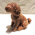 Ceramic Chocolate Cockerpoo Dog Sculpture