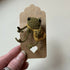 Frog Brooch with Bag