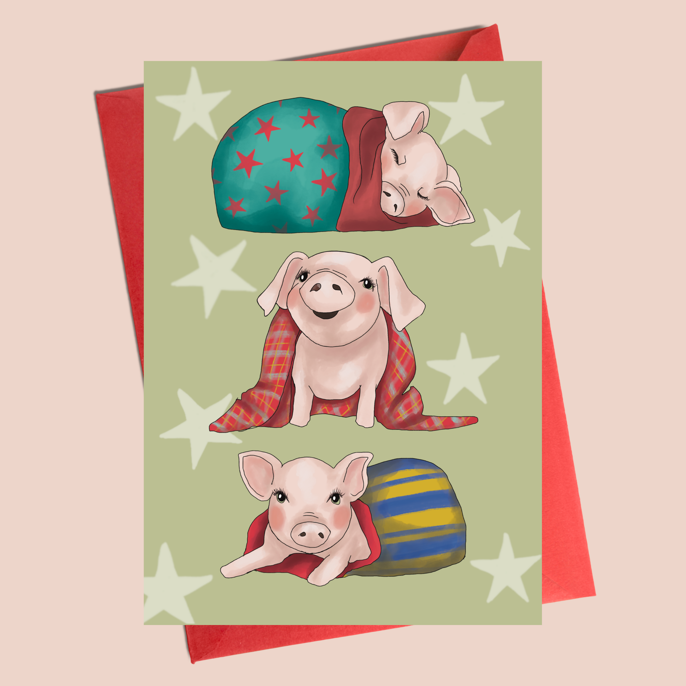 Christmas Card - Pigs In Blankets