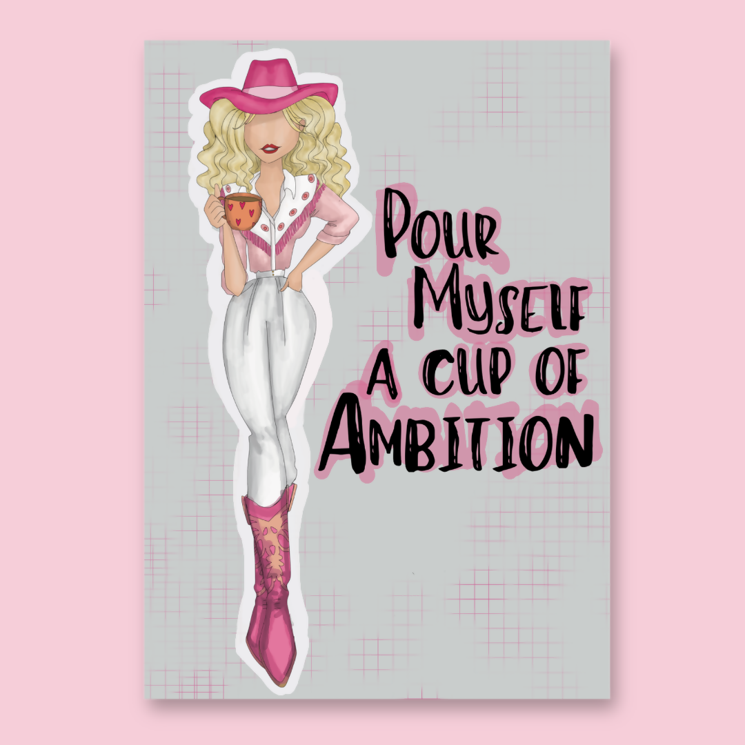 Dolly Cup of Ambition Fashion Illustration Print