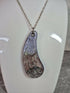 Unique Hand Crafted Tear Dropped With Swirling Purple, Pink, Grey With Slivers of Black