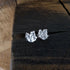 Handmade Silver Sycamore Leaf Studs