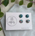 Polymer Clay Stud Pack - Deep Blue & Gold and Colour Pattern