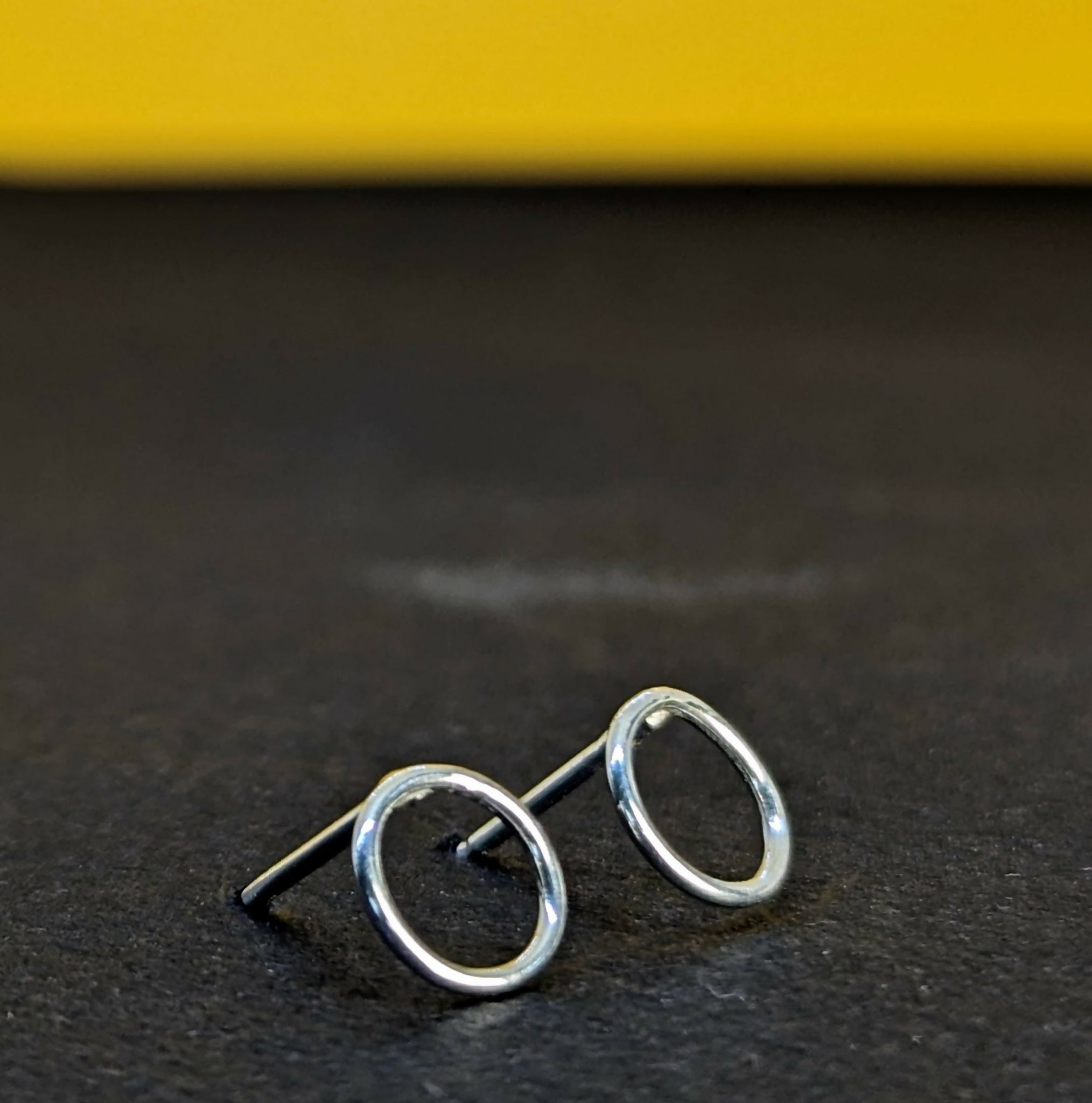 Sterling Silver Tiny Open Circle Stud Earring
