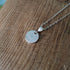 Handmade Round Silver Charm Necklace Bubble Texture