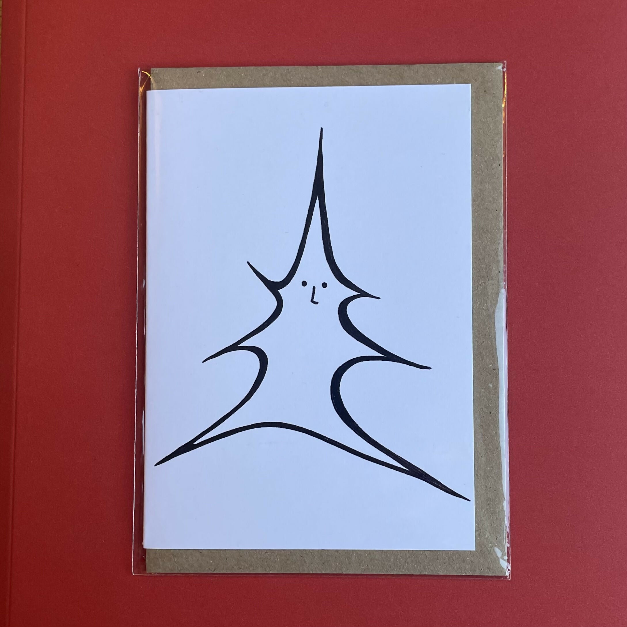 Christmas Tree Card – Pen And Ink Design
