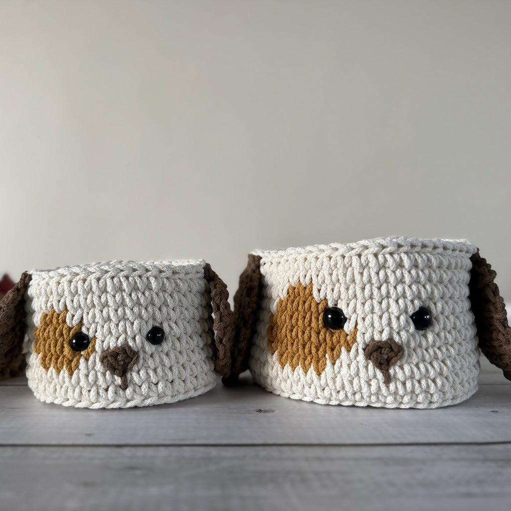 Crochet Puppy Basket