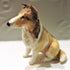Ceramic Sable Rough collie dog sculpture