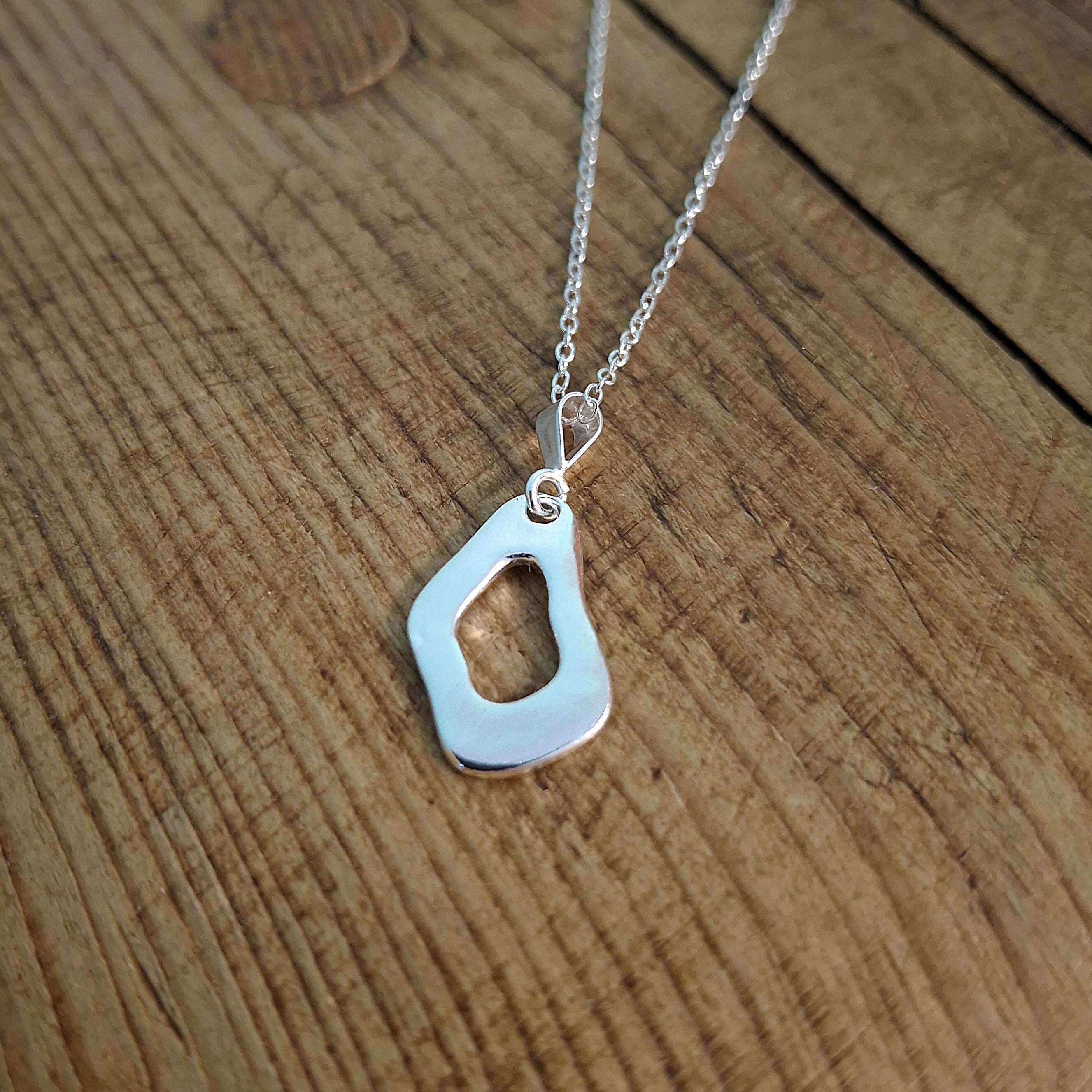 Handmade Squiggly Silver Necklace