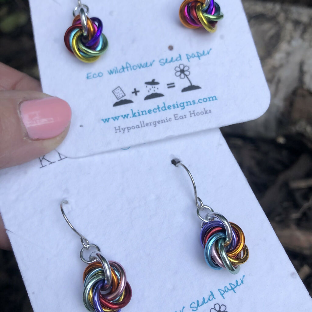 Hypoallergenic Boho Rainbow earrings