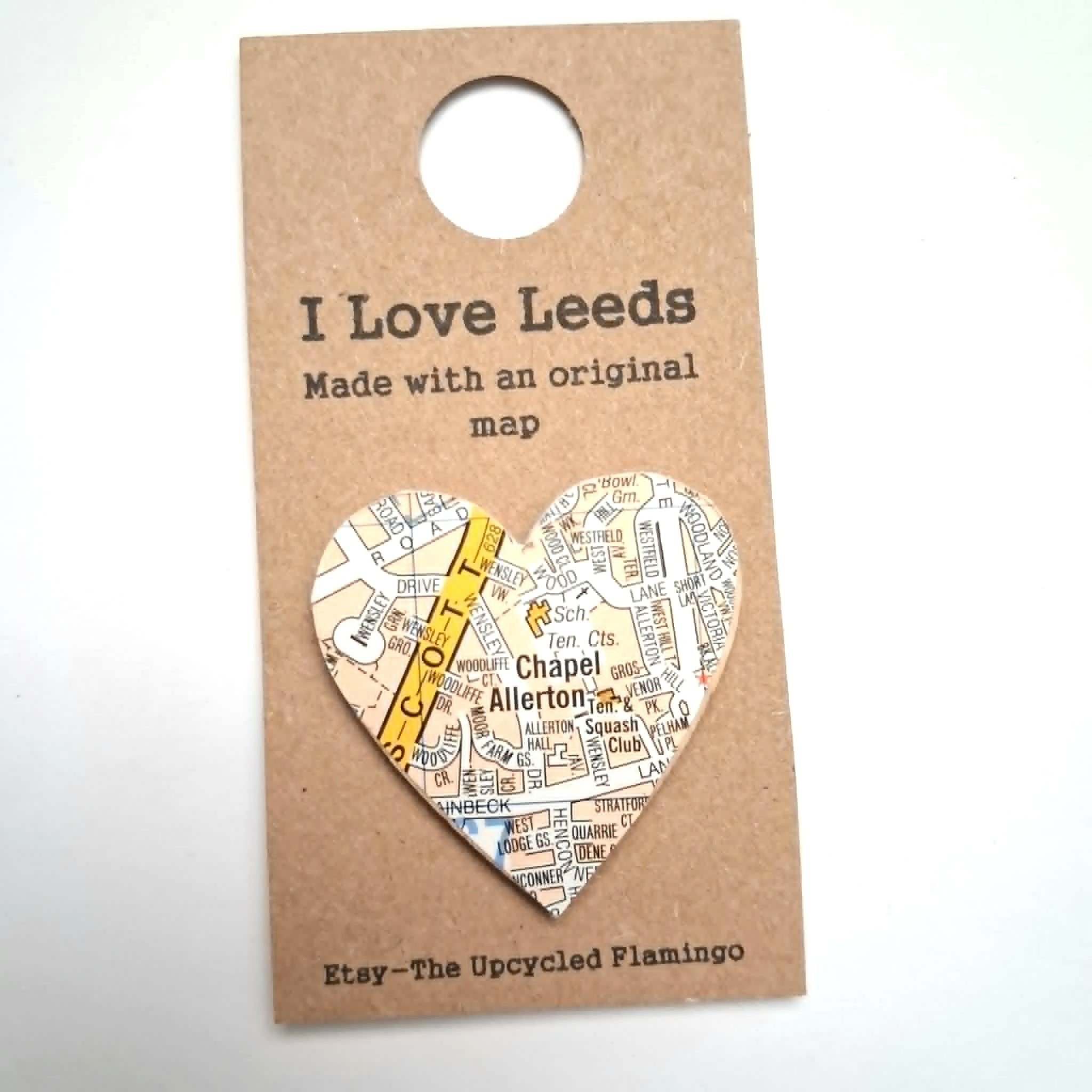 Heart Shaped Chapel Allerton Leeds Map Magnet