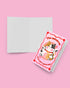 The universe owns you a good day Tri lucky cat Greeting Card