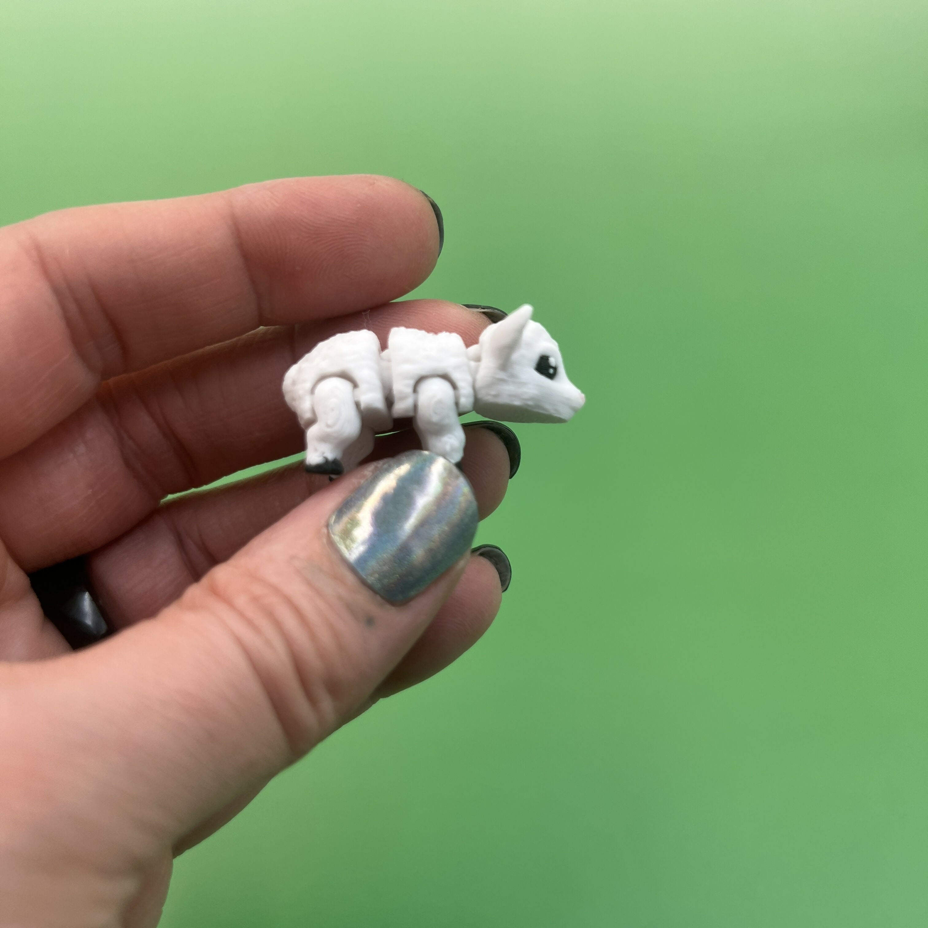 3D Printed Micro Miniatures: Articulated Sensory Fidget Animals friends, Mice, Lamb, Bat, Ferret, Opossum, Raccoon, Otter & Grey Shark 3-5cm